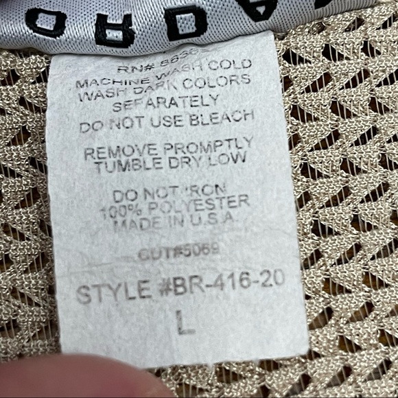 JORDAN TAYLOR BEACHWEAR | OPEN KNIT HOODED COVER-UP | TAN | L - Picture 7 of 8